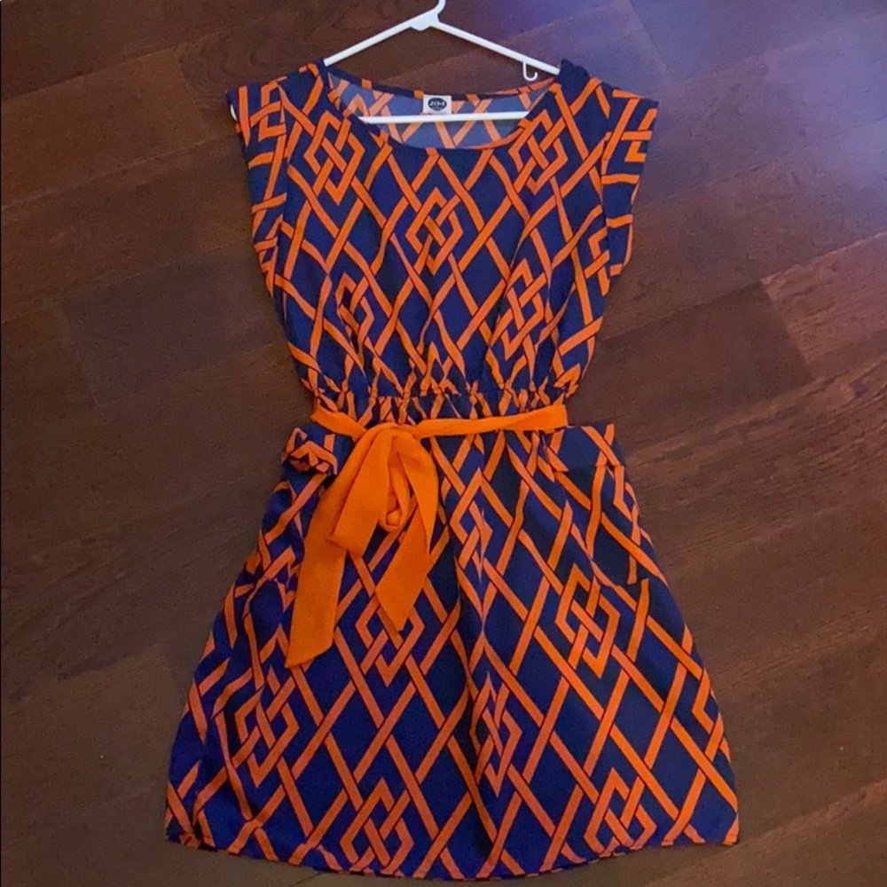 Blue/ orange dress